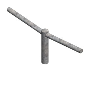 Brazo recto doble 50 cm