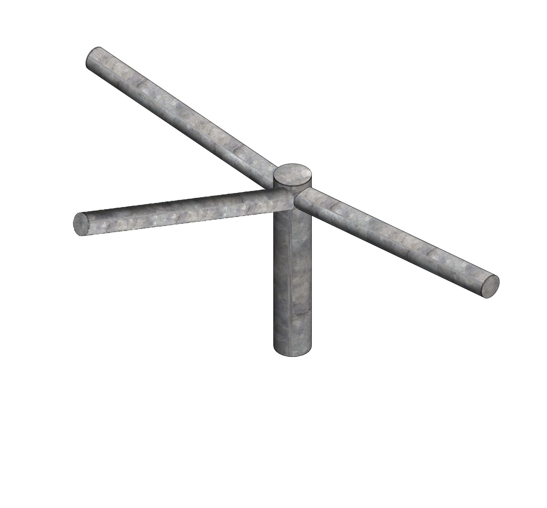 Brazo recto triple 1 metro