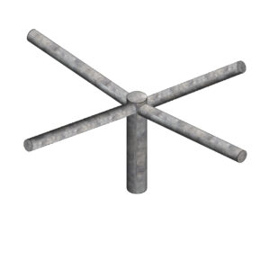 Brazo recto cuadruples 50 cm