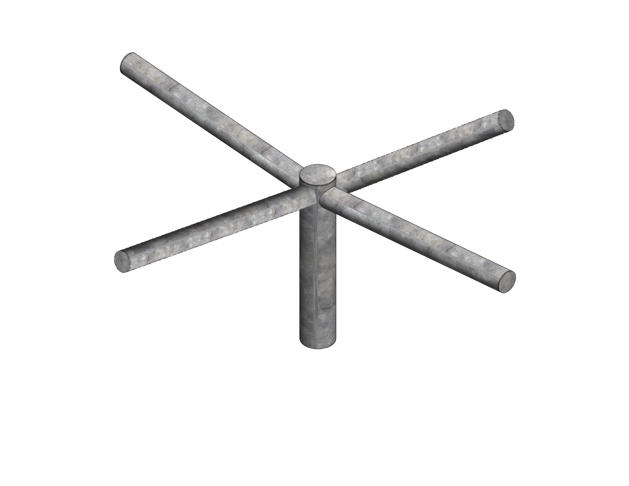 Brazo recto cuadruples 50 cm